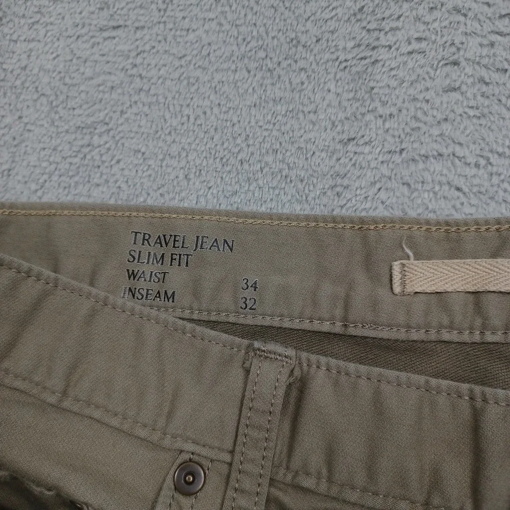 Banana Republic Jeans Men 34x32 Brown Denim Slim Fit Pockets Traveler A2